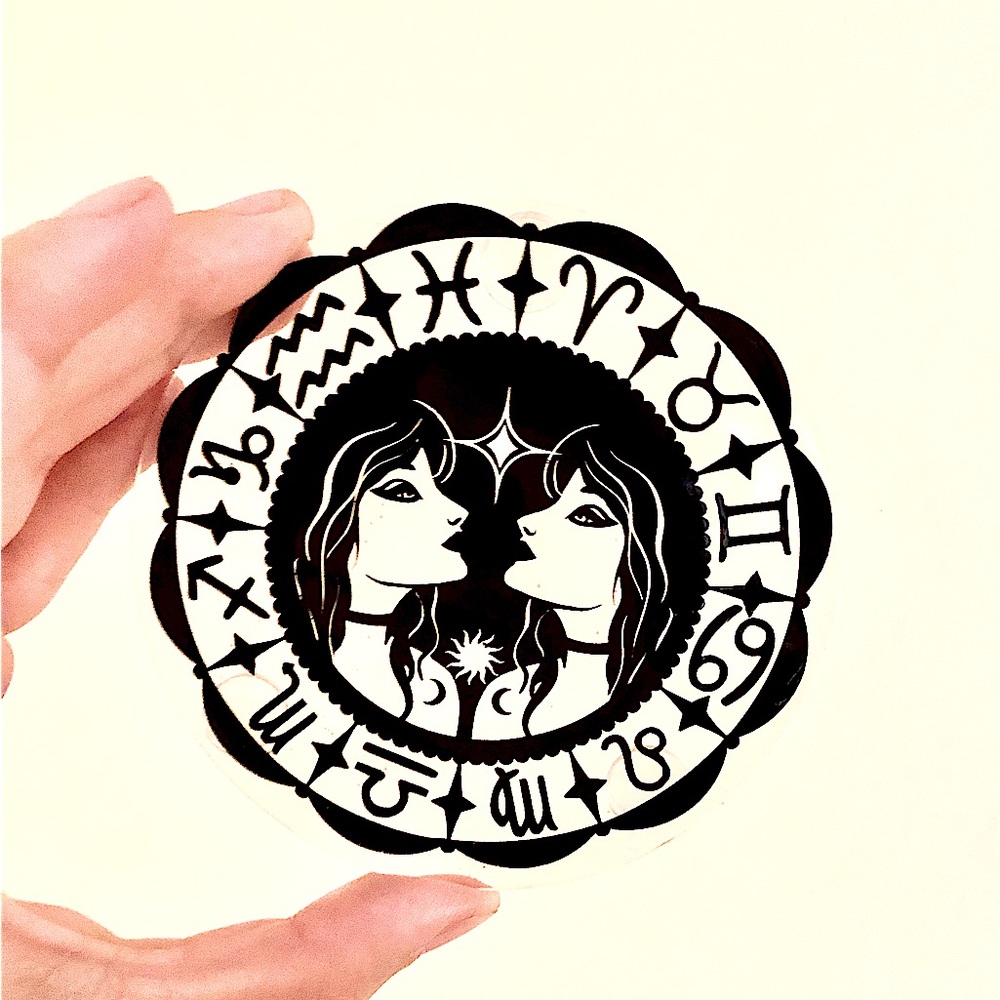 ✨Handmade✨♊️ Gemini Coaster set of 4 - Picture 7 of 8